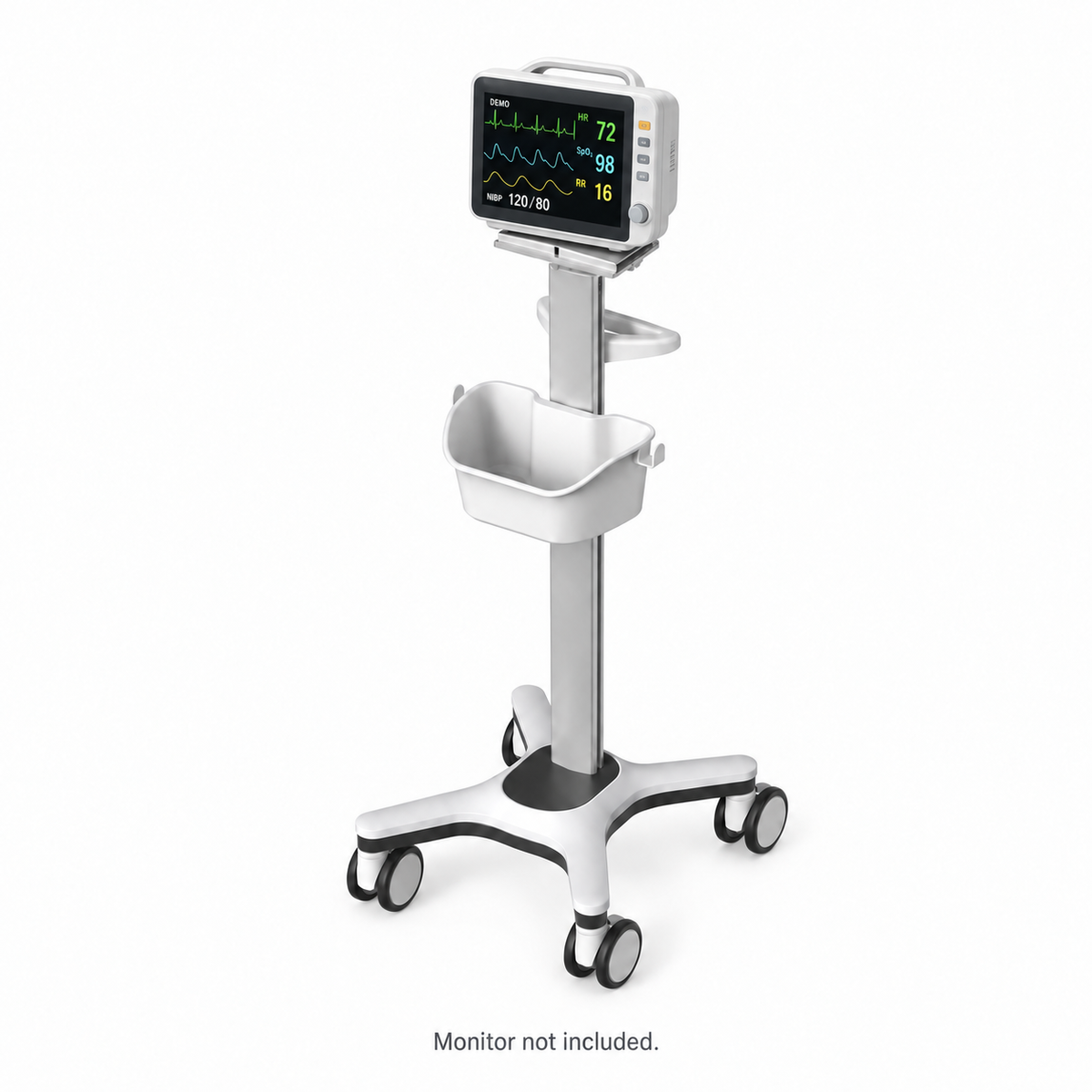 Patient Monitor Trolley with Accessory Basket | BY-PM-301