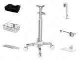 Bayint medical cart modular storage and equipment mounting options