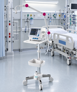 Bayint ventilator trolley cart in an ICU bedside setting
