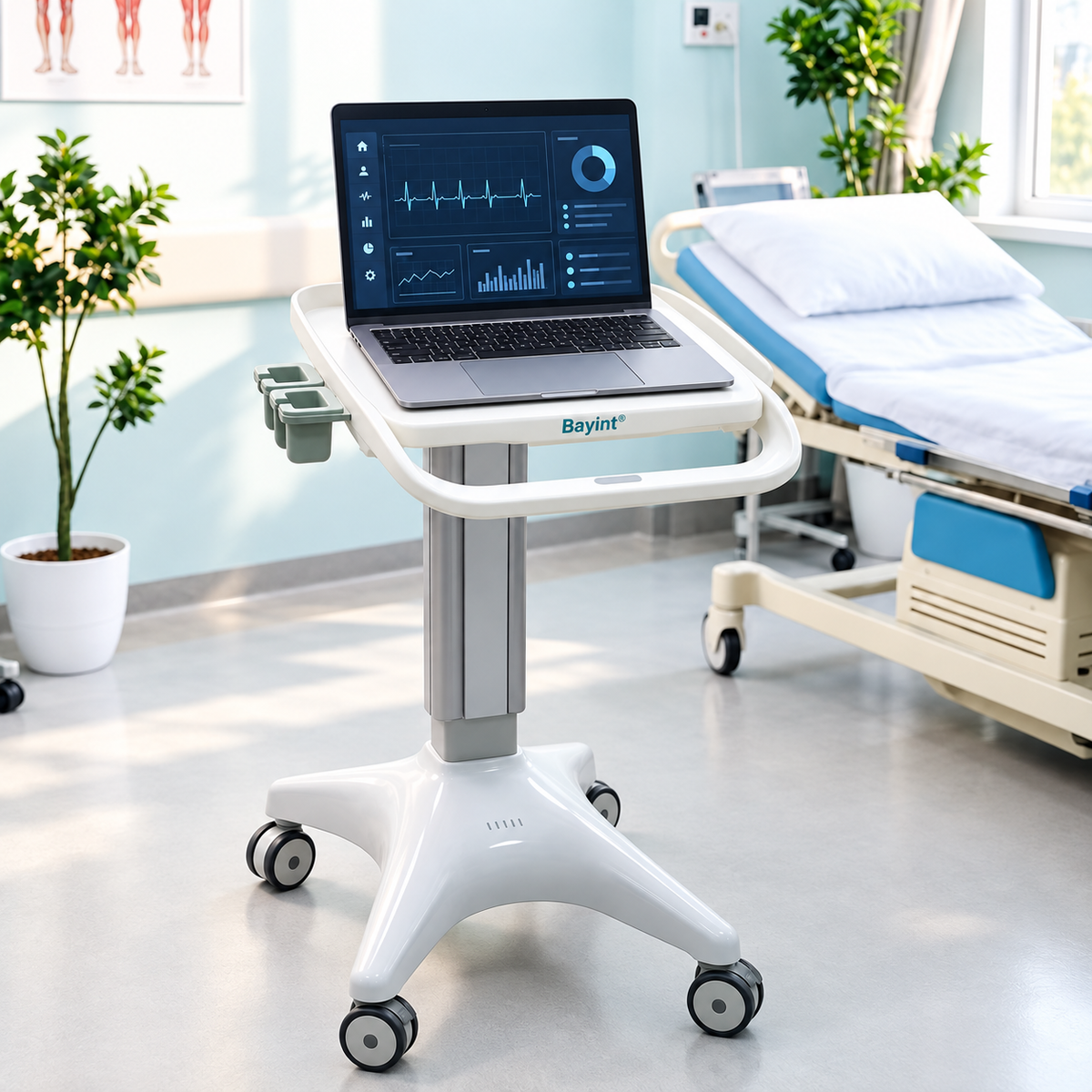 Medical Laptop Cart for Mobile Care Workflows