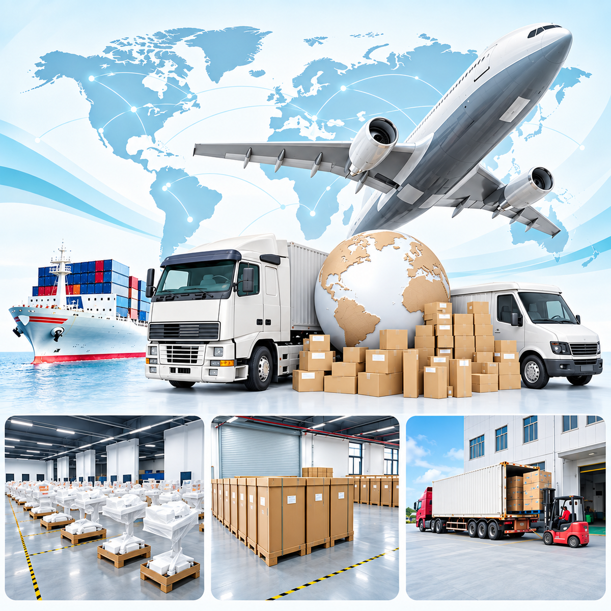 Illustrative packaging and delivery planning visual