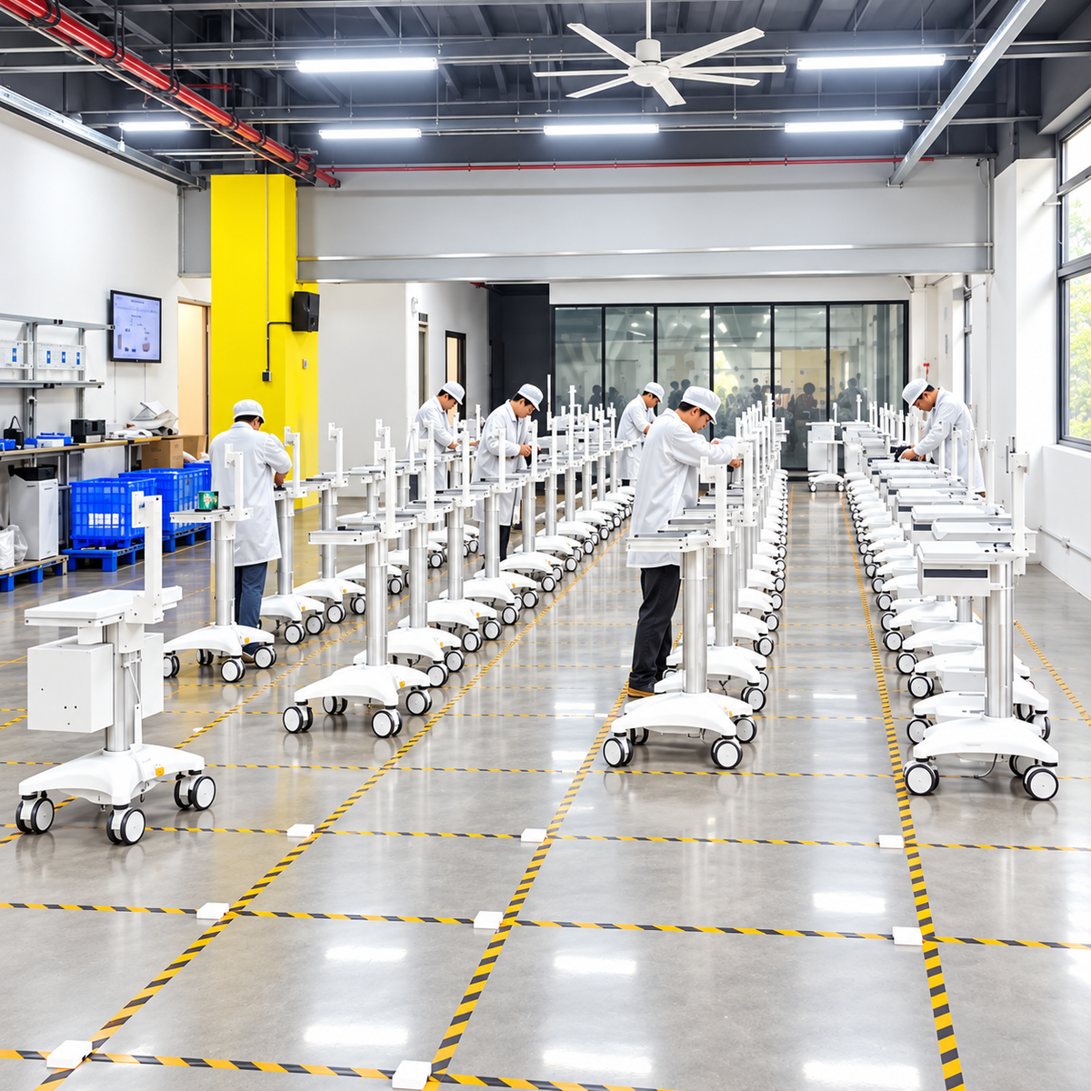 Production environment for modular cart assemblies