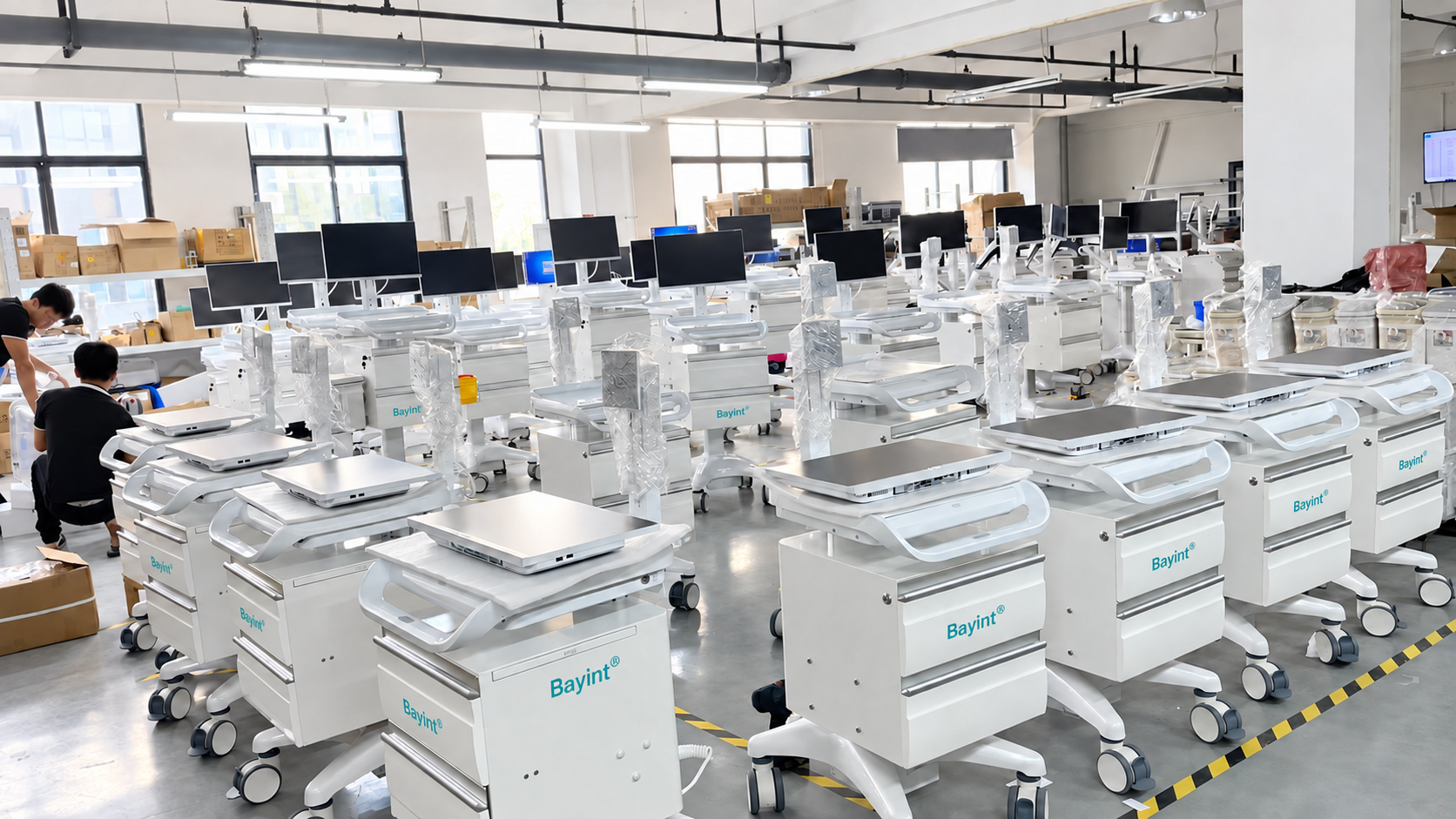Bayint medical carts assembled in the workshop